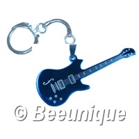 Guitar Blue Keyring - Click Image to Close