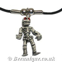 Rubber Skeleton Necklace - Click Image to Close