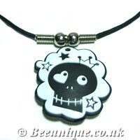 Rubber Skull Necklace - Click Image to Close