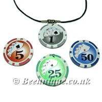 Poker Chip Necklace - Click Image to Close