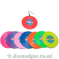 Record Neon Earrings - Click Image to Close