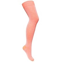 Lurex/Shimmer Neon Orange Socks