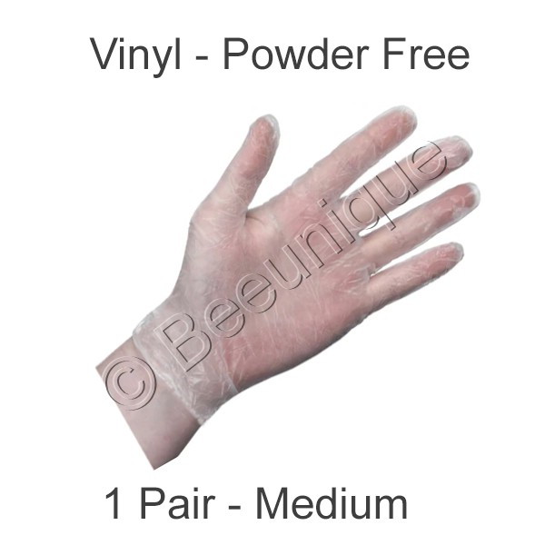 Pair Vinyl Gloves in Medium