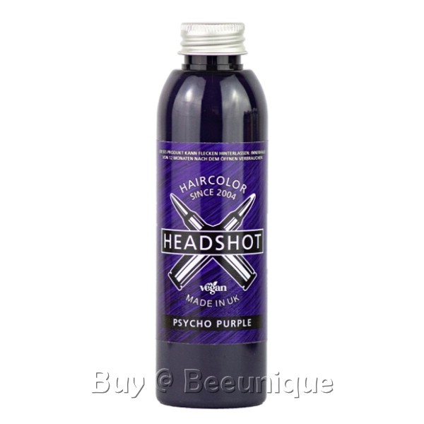 Headshot Psycho Purple Hair Dye Bottle