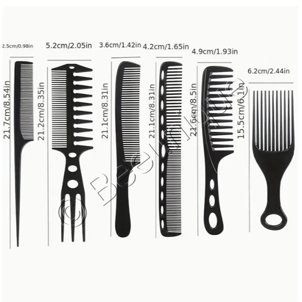 Comb Set Black Sizes