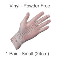 Pair Vinyl Gloves SMALL